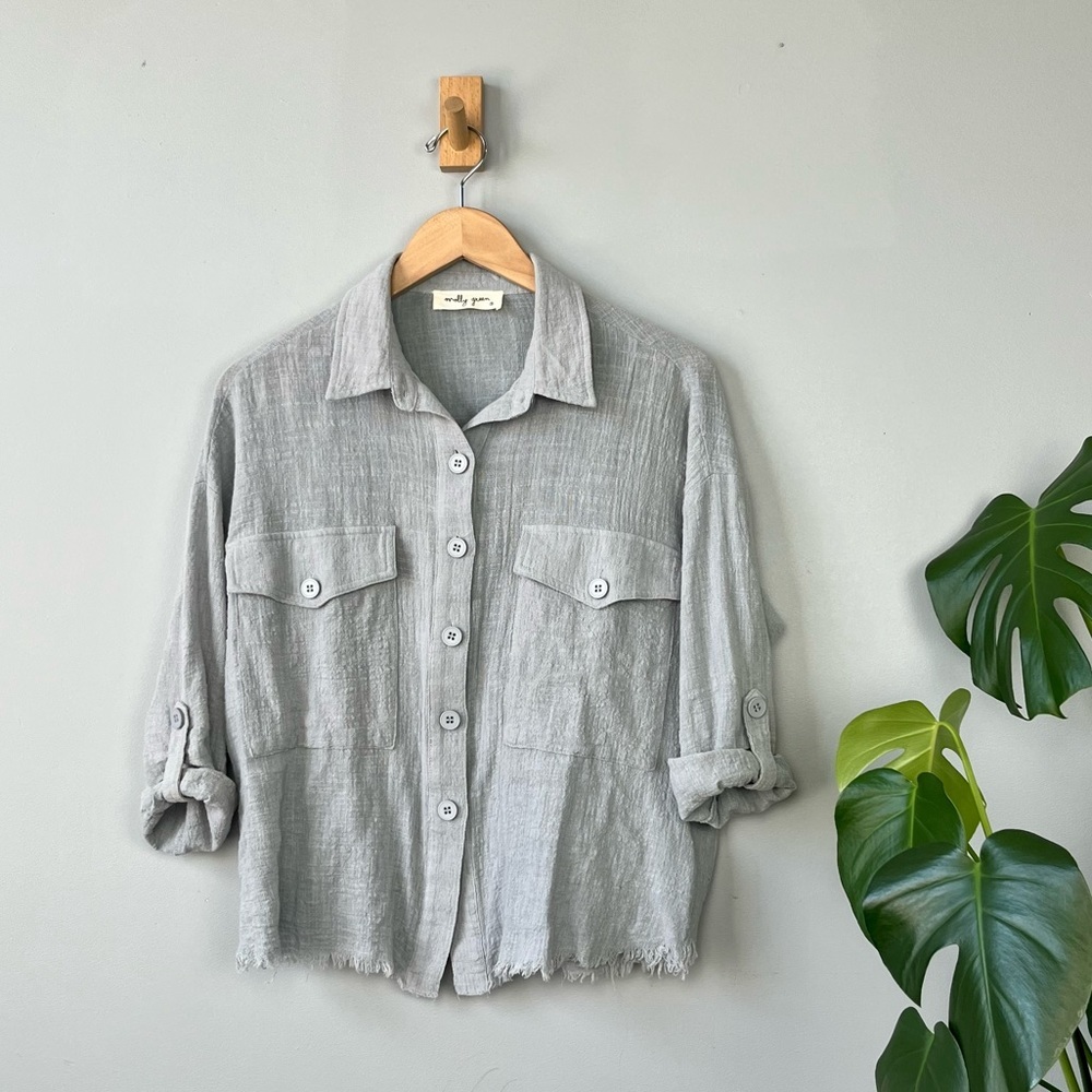 Molly Green Lightweight Button Down - image 1